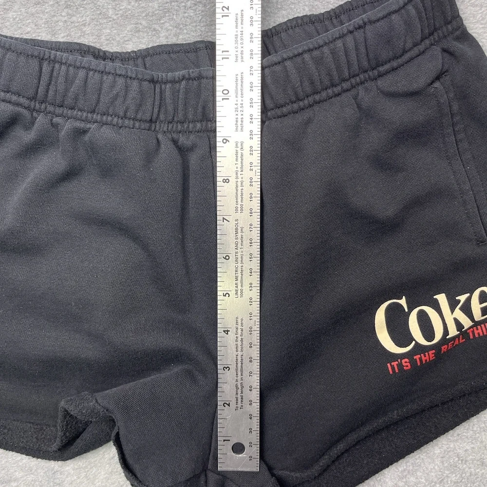 Pacsun Coke Women's Small Sweat Shorts Black Cuffed Pockets